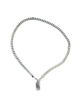 Gucci 925 sterling Rectangular Logo Tag Pendant